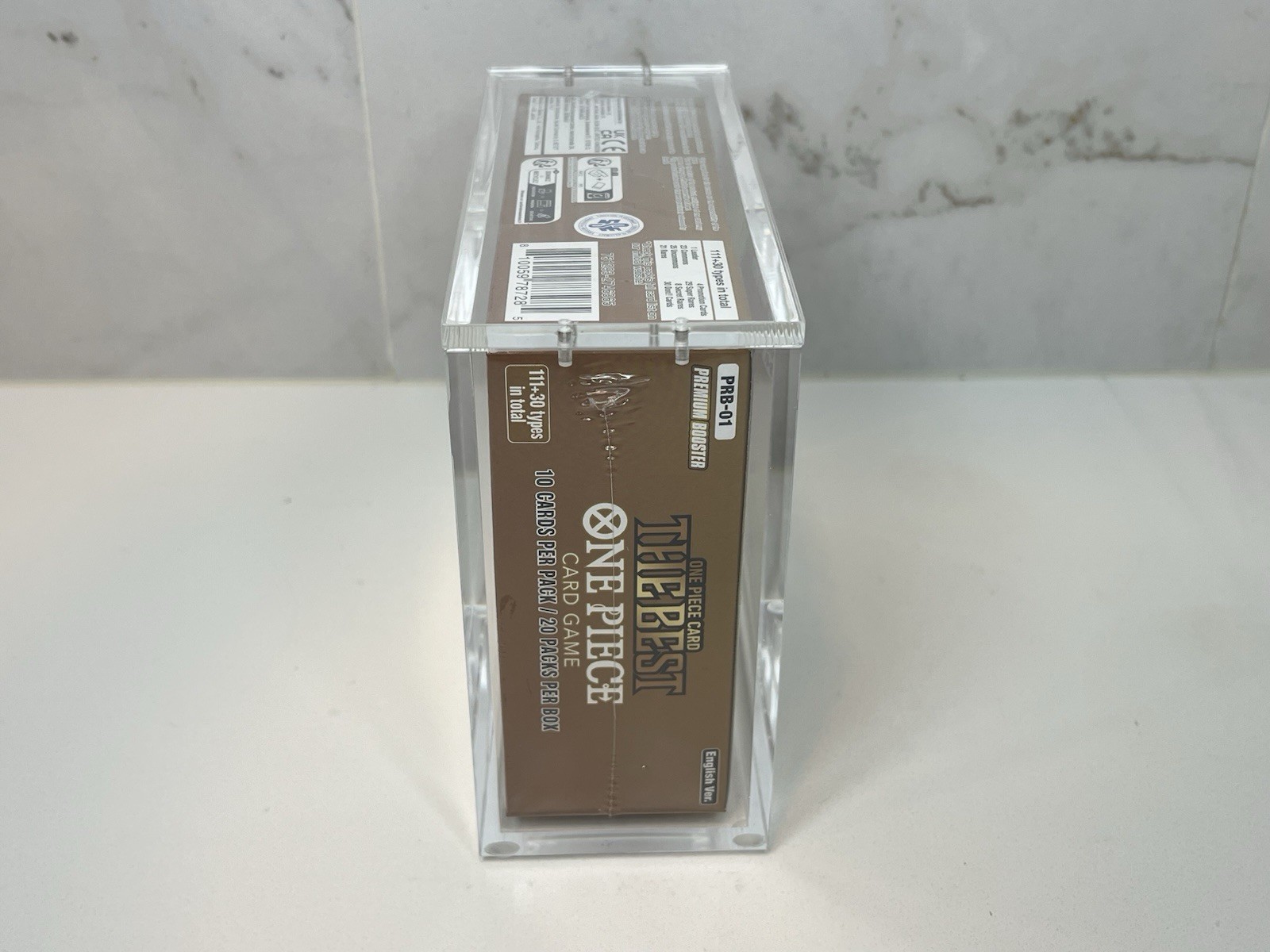 One Piece PRB-01 Booster Box Acrylic Case Protector-High Quality Magnetic Lid.