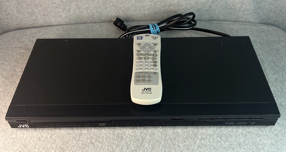 JVC DVD Player + Remote Control XV-N350 Black Tested EUC