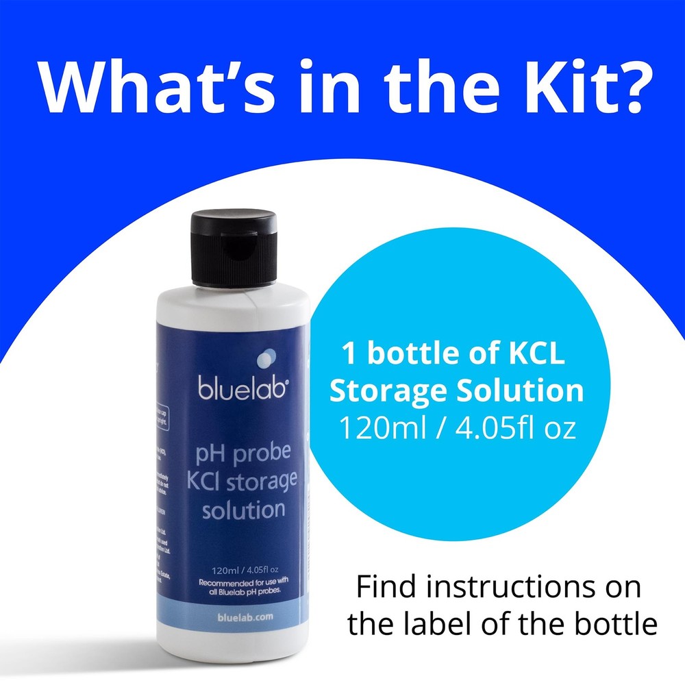 Bluelab KCl Storage Solution for pH Probes and Pens, 120ml, White