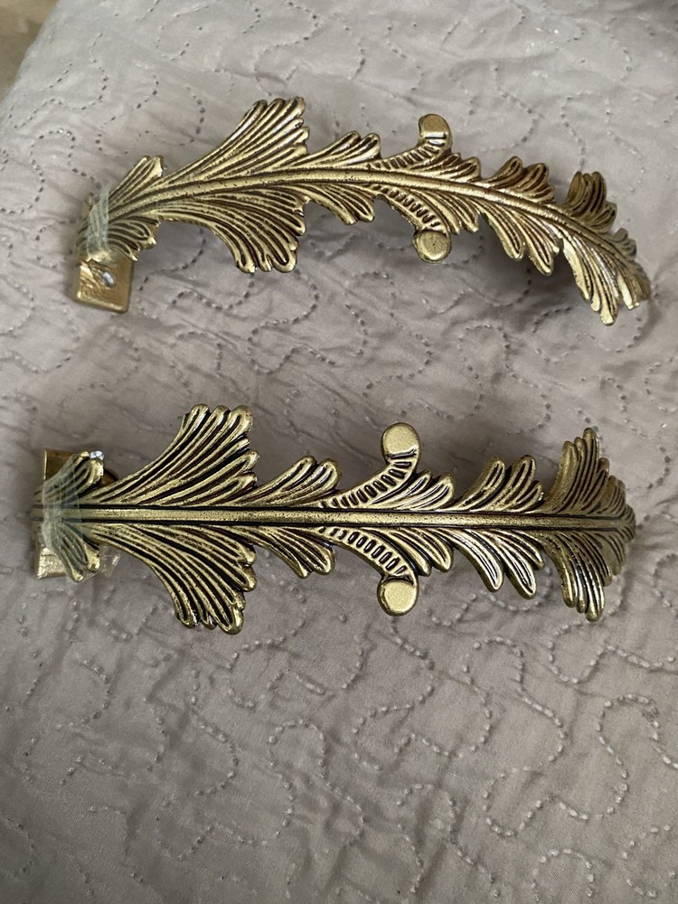 Vintage Brass Curtain Tie Backs Hooks
