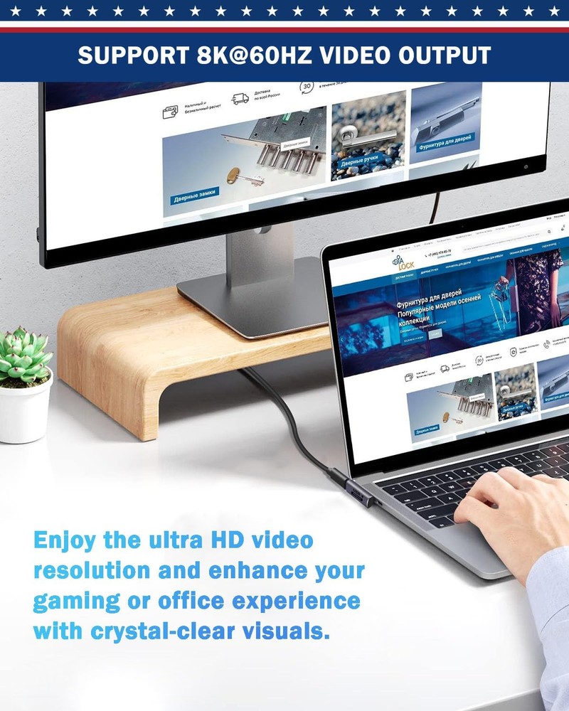 ShineeKee 90 Degree Right Angle USB C Adapter 40Gbps Data 2PCS, Space Grey