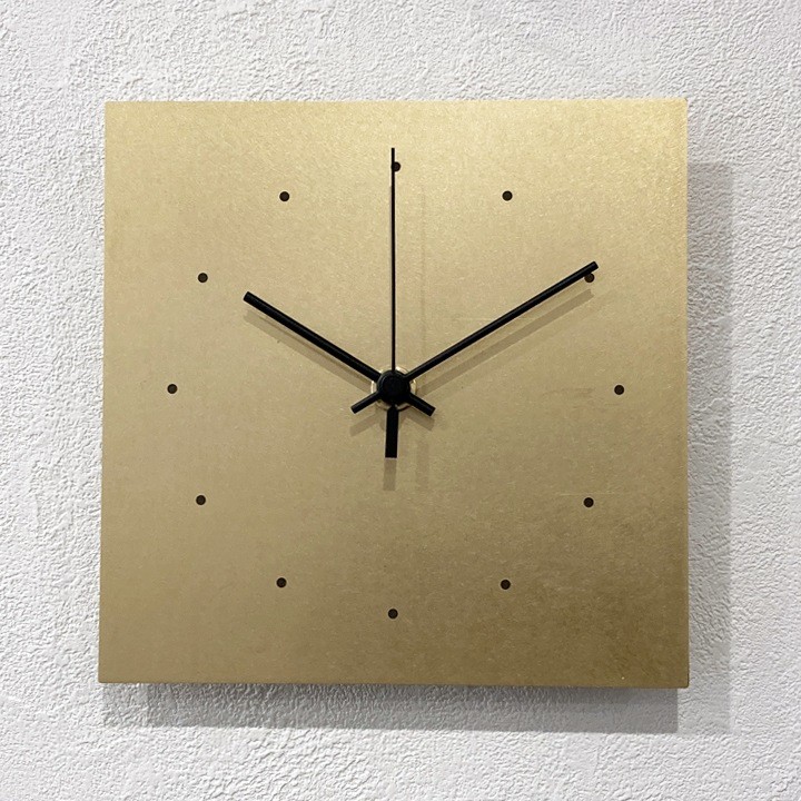 Brass Wall Clock (Square)