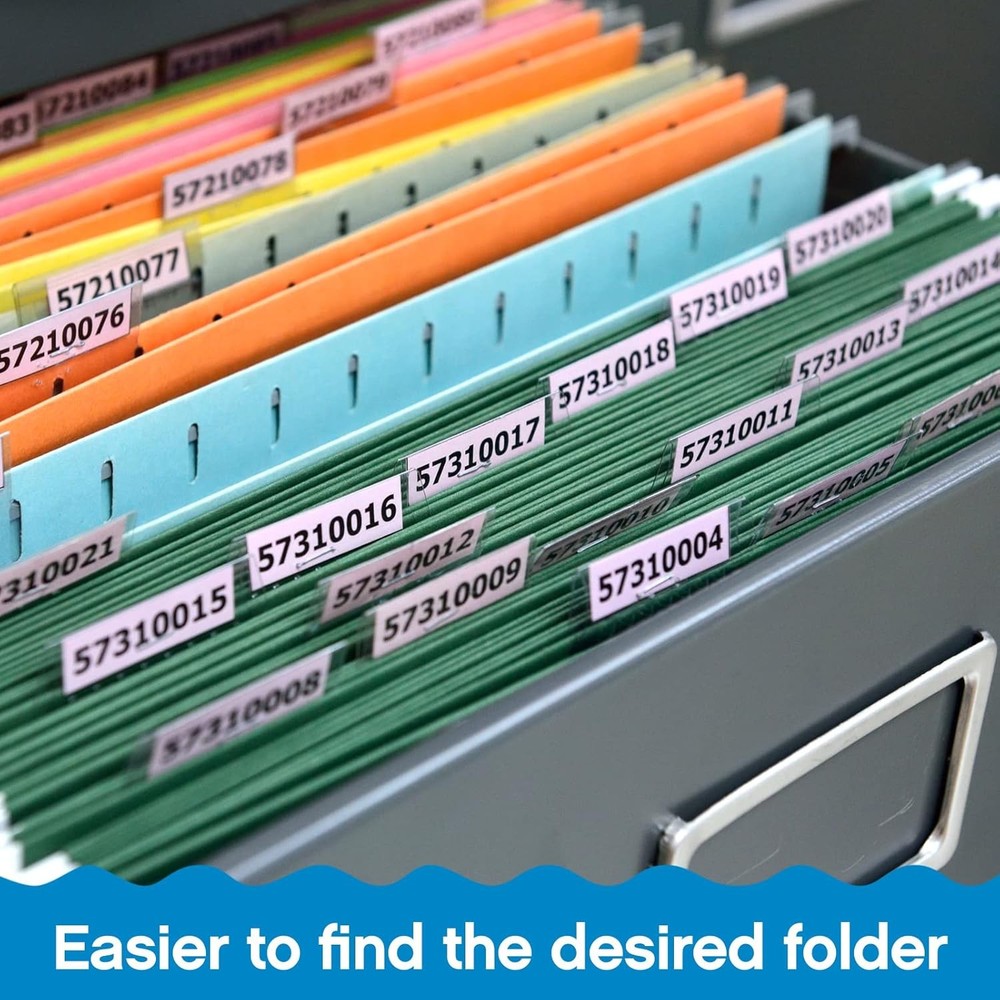 2 Inch Insertable Self-Adhesive Tabs with Printable 2 inch, Clear, White