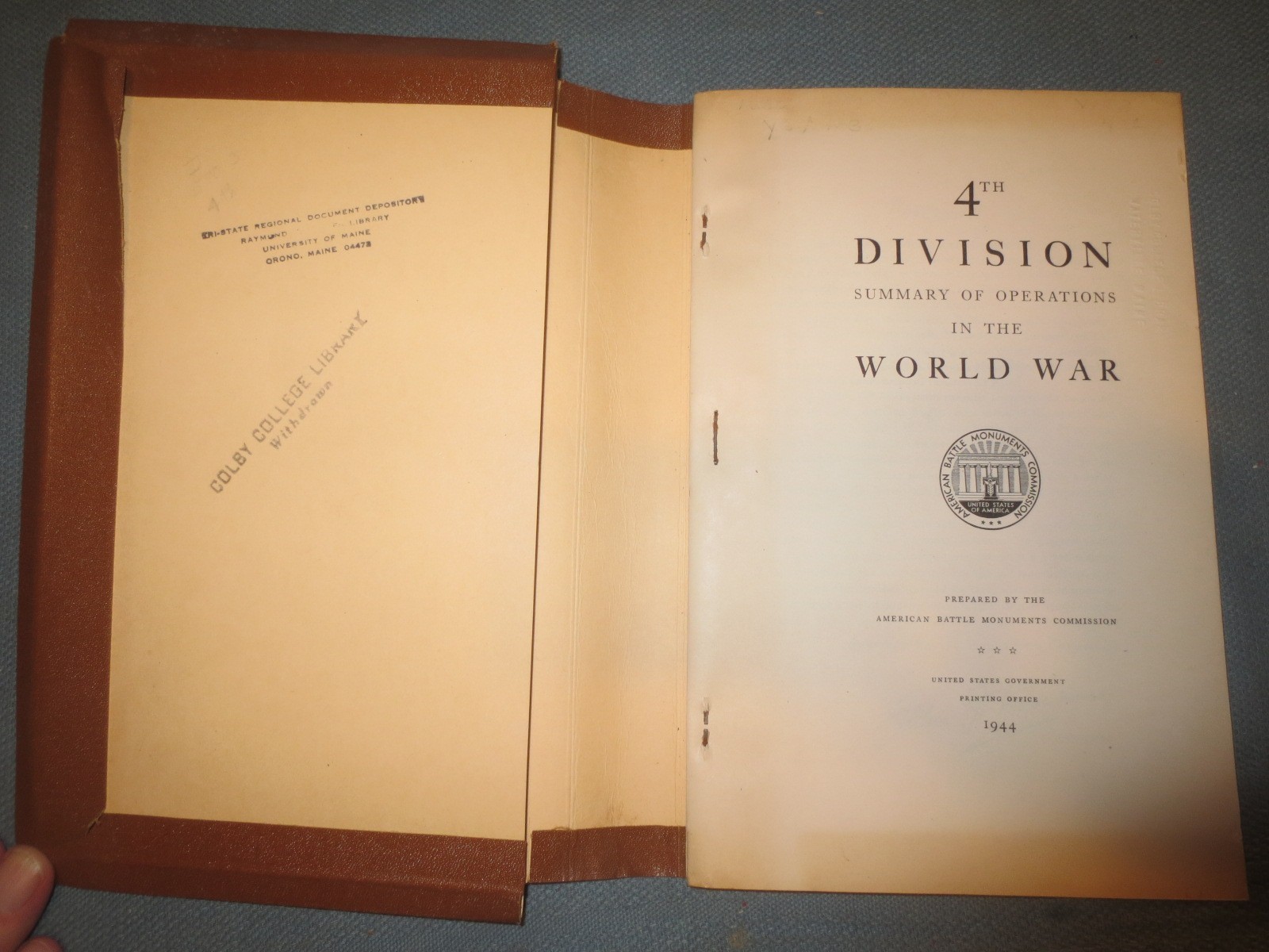 4th Div Summary Of Operations World War Maps & Sum WWI complete