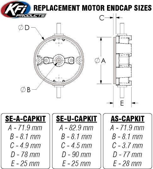 KFI SE-U-CAPKIT Winch Replacement Motor End Cap