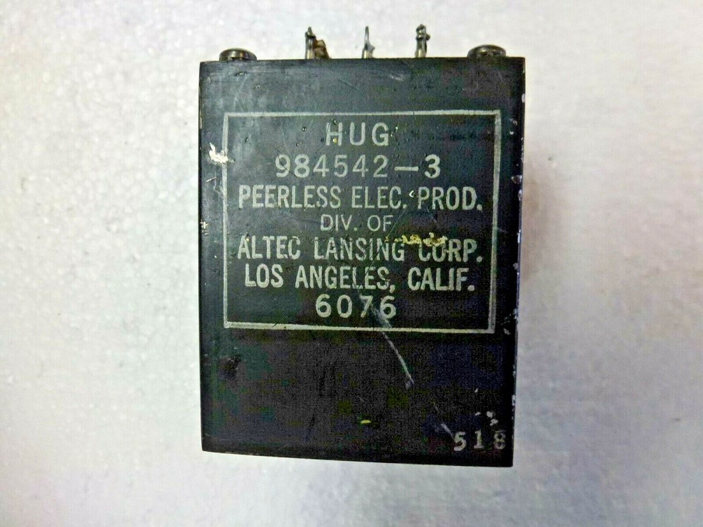 Peerless Altec Lansing HUG 984542-3 # 6076 Audio Transformer !