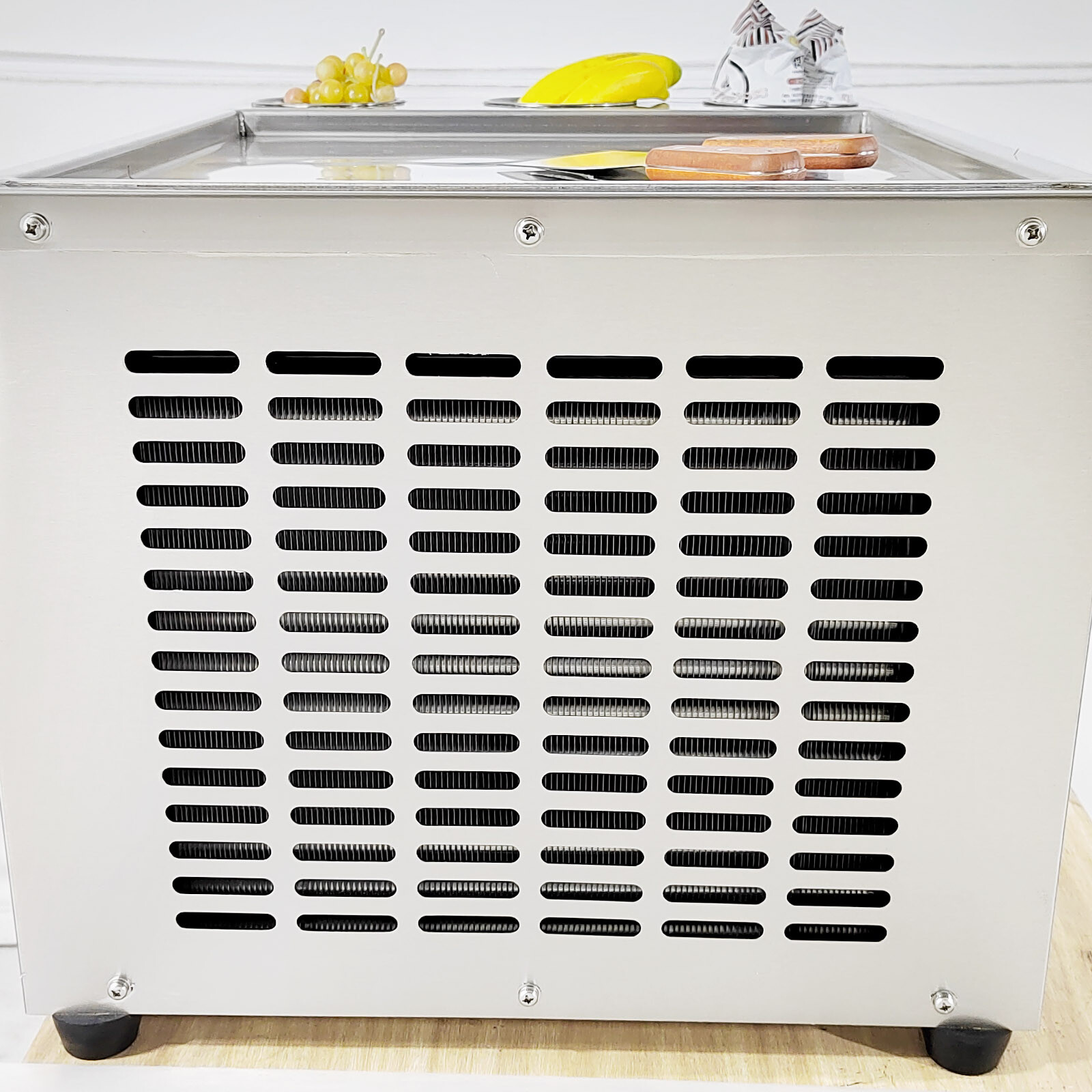 USA Kolice Countertop fry ice cream machine 18''x18'' square pan with 3 tanks