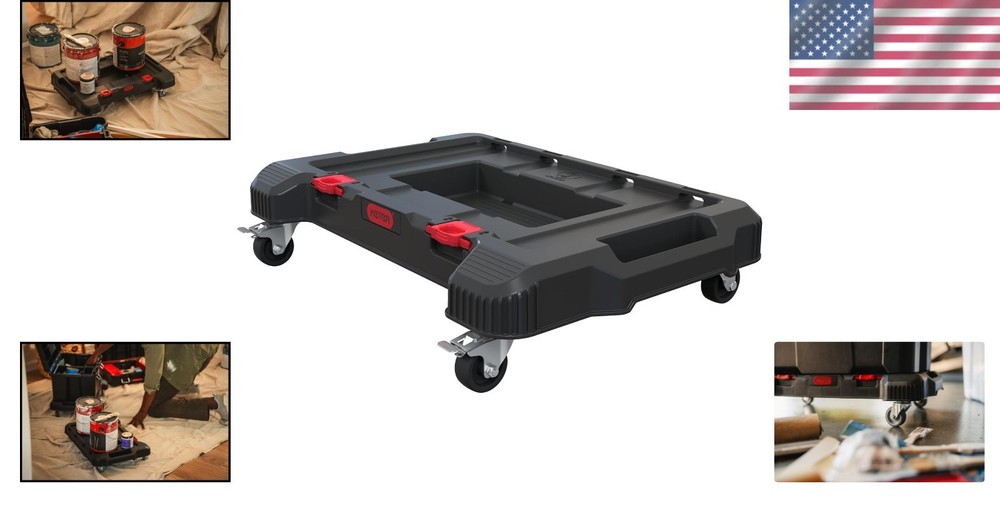 Versatile Rolling Dolly - 220 lbs Capacity with Modular Design & Locking Casters