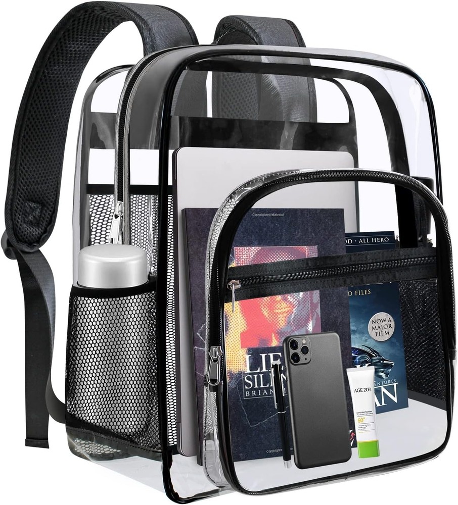Clear Backpack,Sturdy Shape Heavy Duty Large C-clear