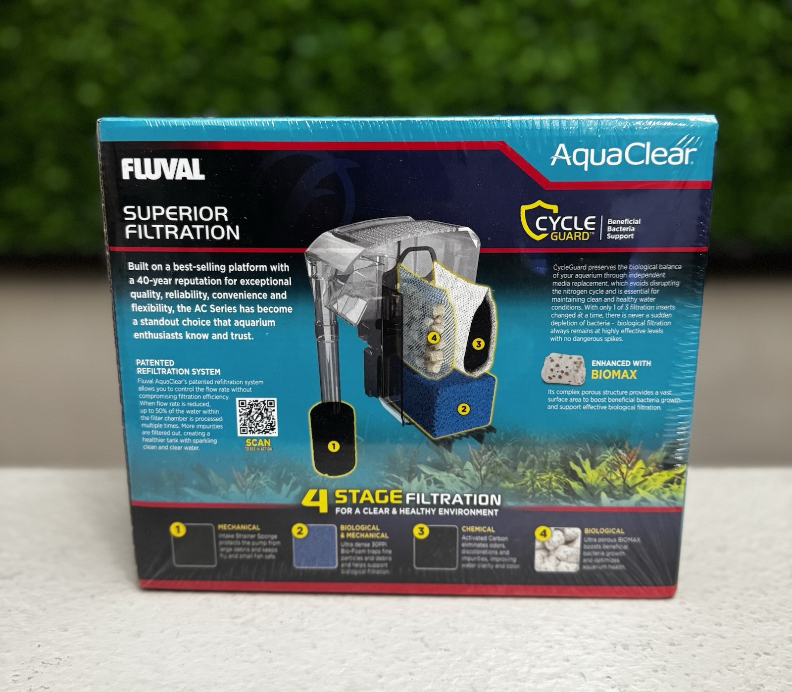 Fluval AquaClear AC50 Power Filter 20-50 US Gal #19610