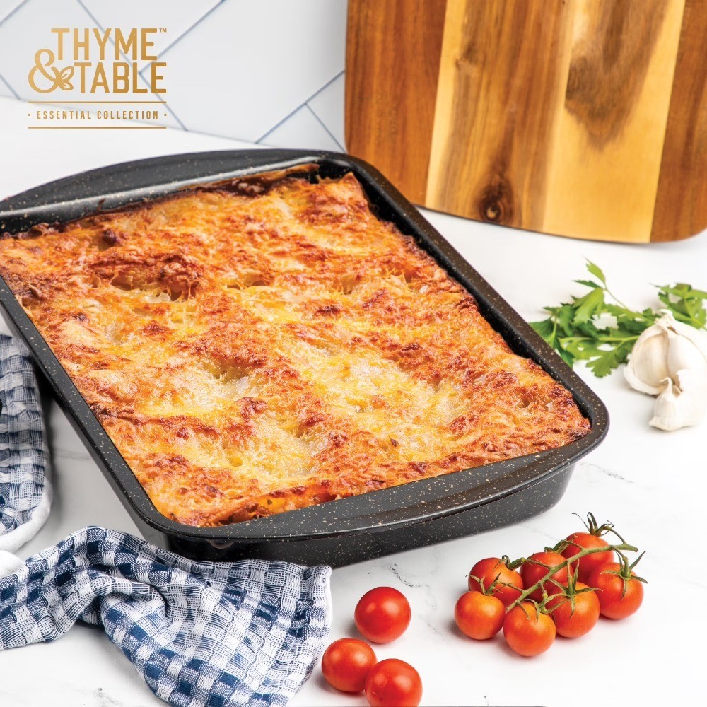 15x11 Inch Nonstick Lasagna Pan, Rectangular Baking Dish, Oven Safe Roasting Pan