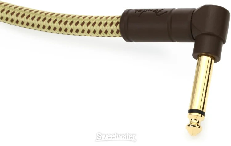 Fender Deluxe Series Tweed Patch Cable - Right Angle to Right Angle - 3 foot