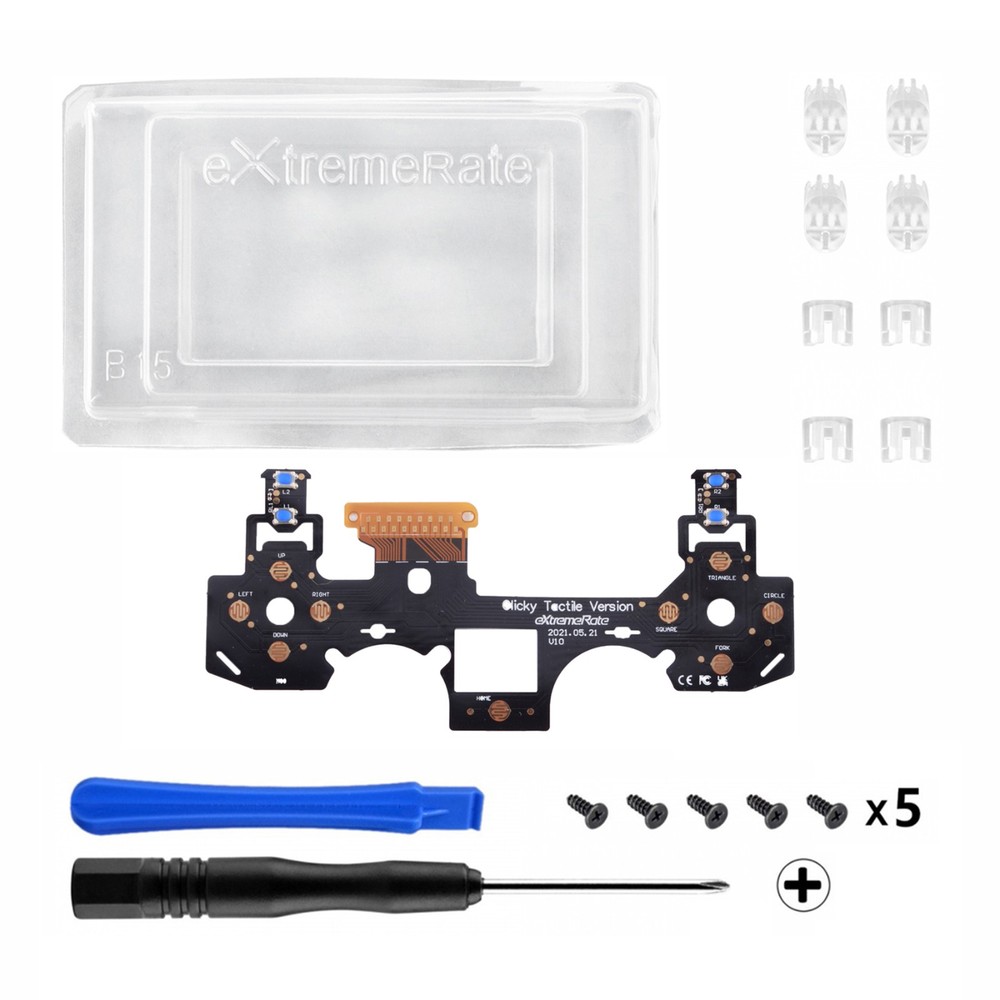 eXtremeRate Shoulder Buttons Bumper Trigger Mouse Click Kit for PS4 Controller