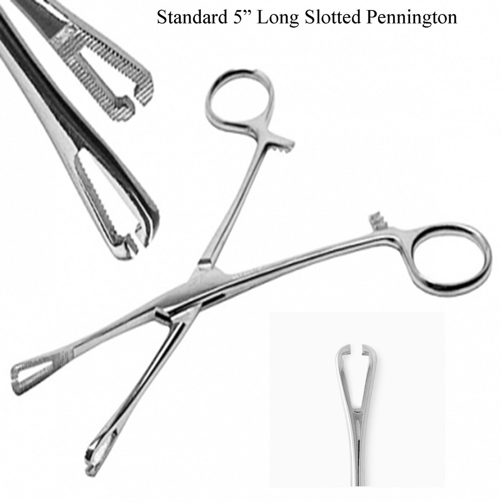 Mini Slotted Pennington Forceps Piercing Clamps