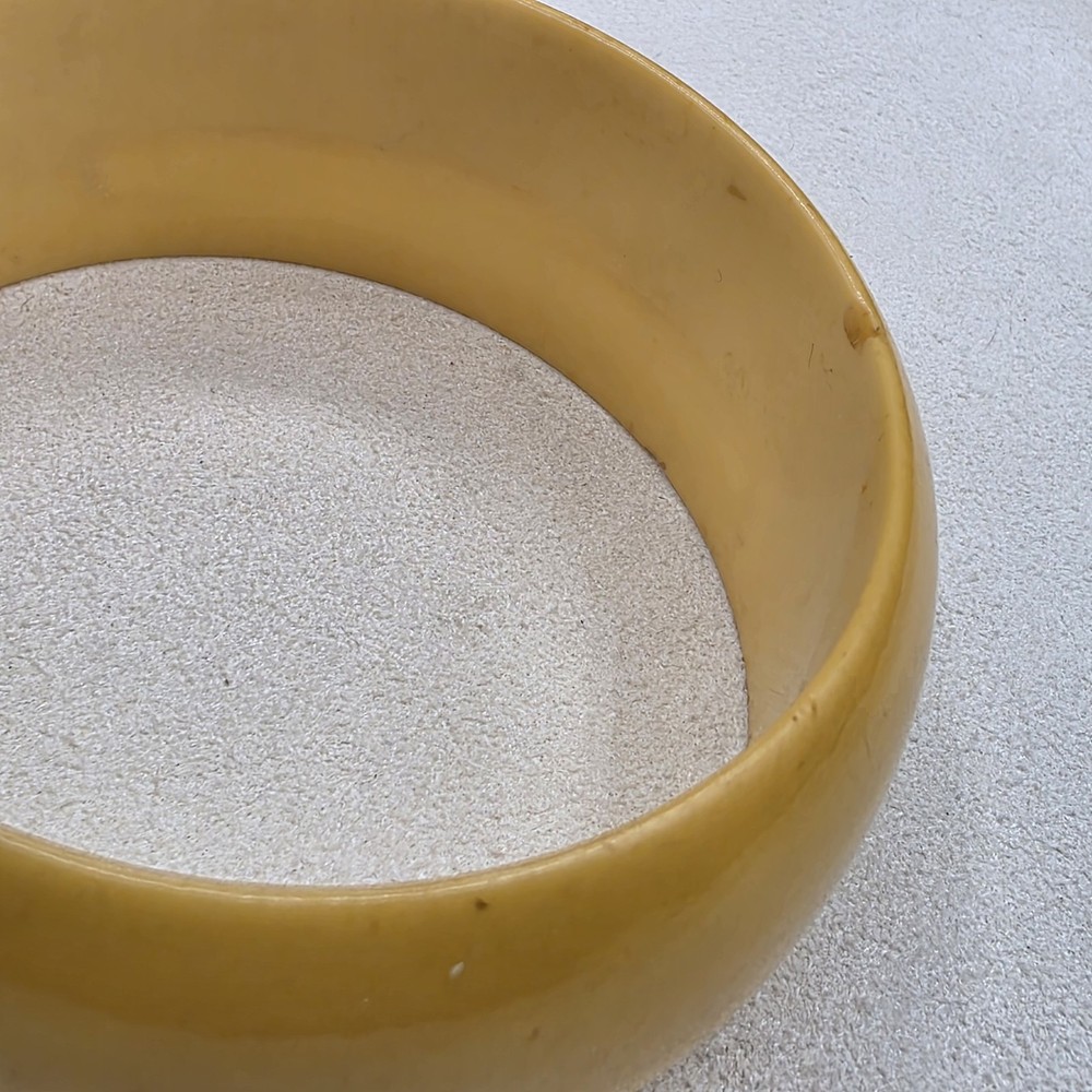 Vintage Butterscotch Bakelite Bangle Size 8" And 1.25" Width