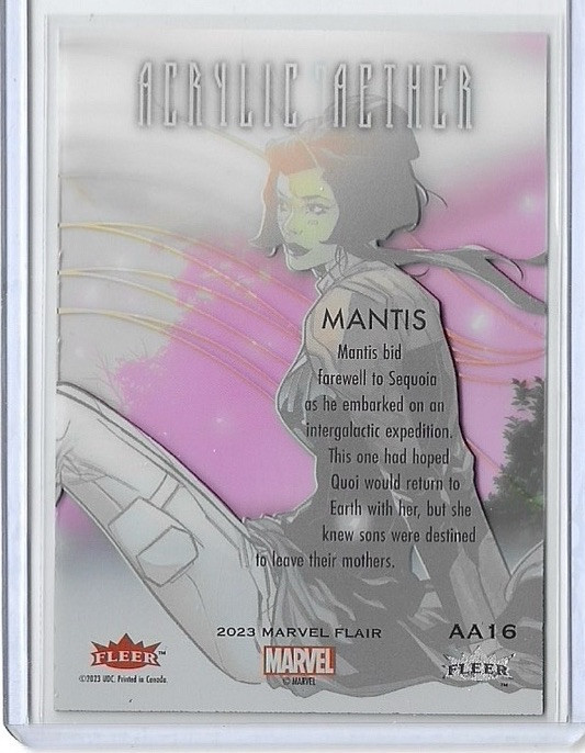 2023 UD Fleer Marvel Flair Mantis Acrylic Aether #AA16