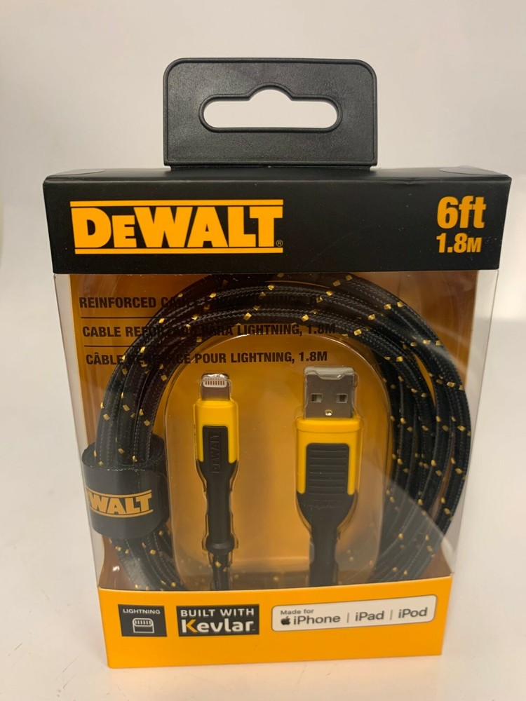 Dewalt DXMA1311325 USB Charging Cable For iPhone / Lightning / iPad 6' (6ft)
