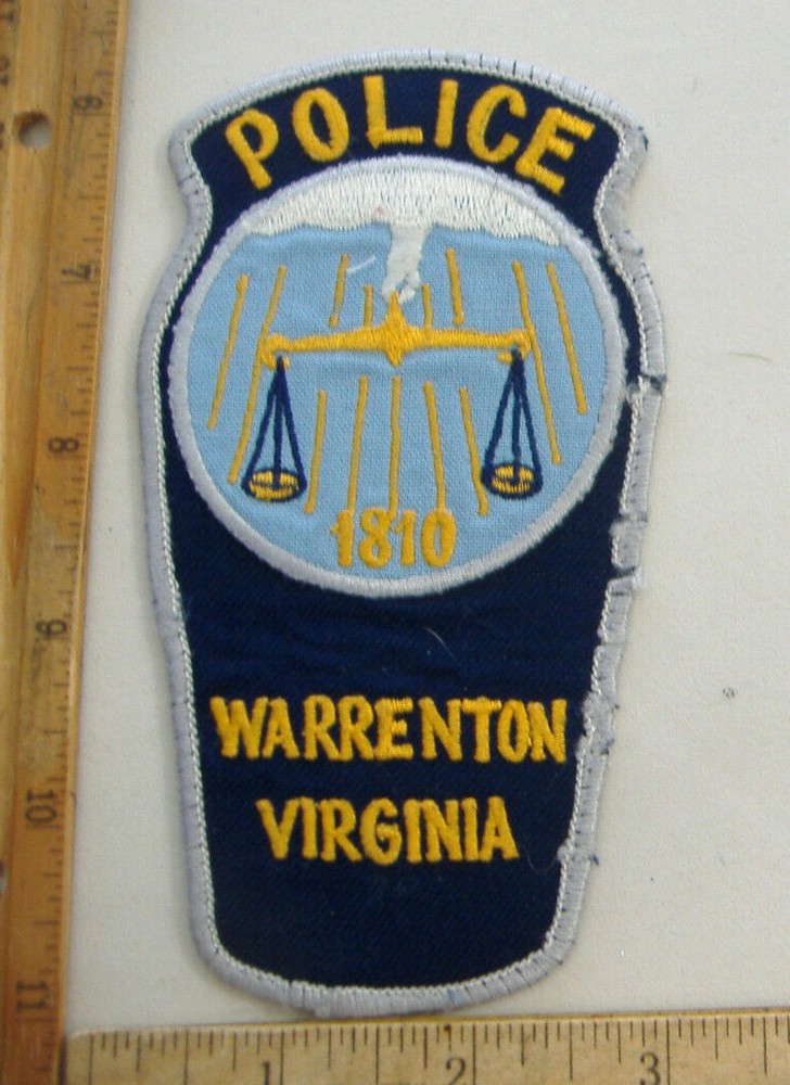 WARRENTON VIRGINIA   POLICE  FABRIC PATCH