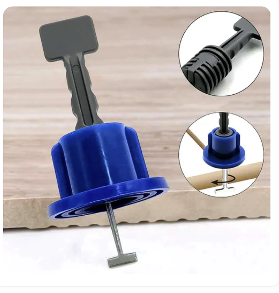 New Reusable Flat Ceramic T-Lock Locator Spacer Tools TILE LEVELING SYSTEM