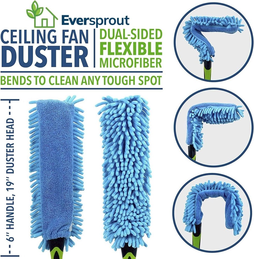 Hand-Packaged 3-Pack Duster Collection with Extension Pole – Dusting Made Easy