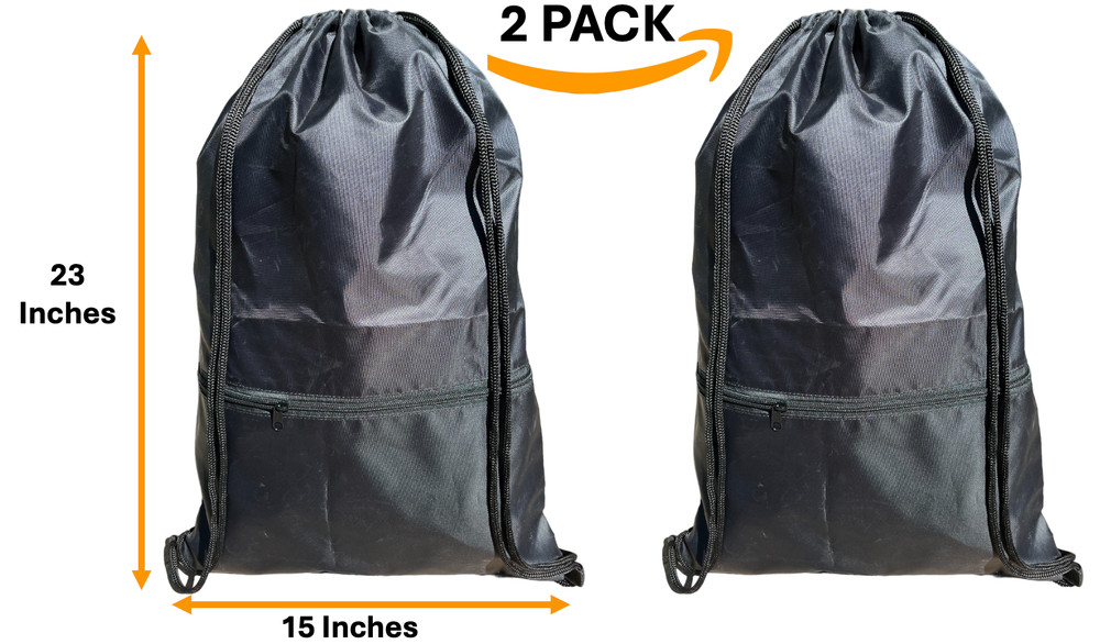 NEW! Drawstring Gym Bag, Large Sports Backpack String Swim Drawstring Bags