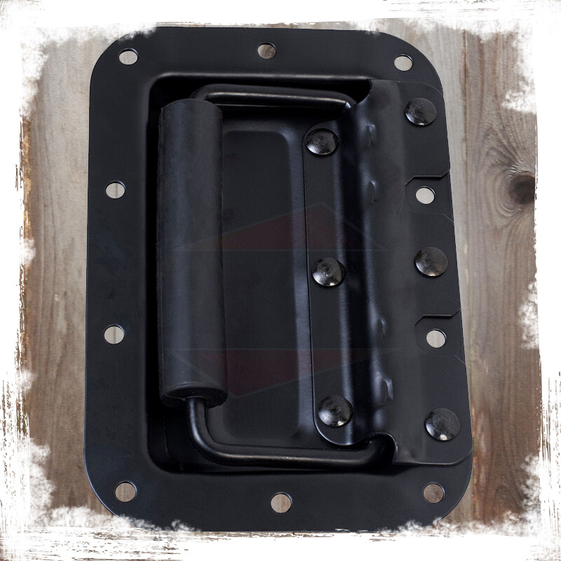 PA Speaker Cabinet Handles - Recessed Metal Flip Spring Road Flight Trunk Case