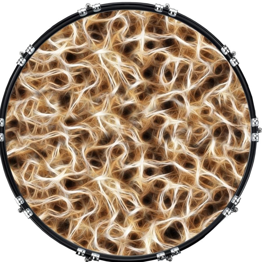 22" Custom Bass Kick Drum Front Head Graphic Graphical Nerves 2