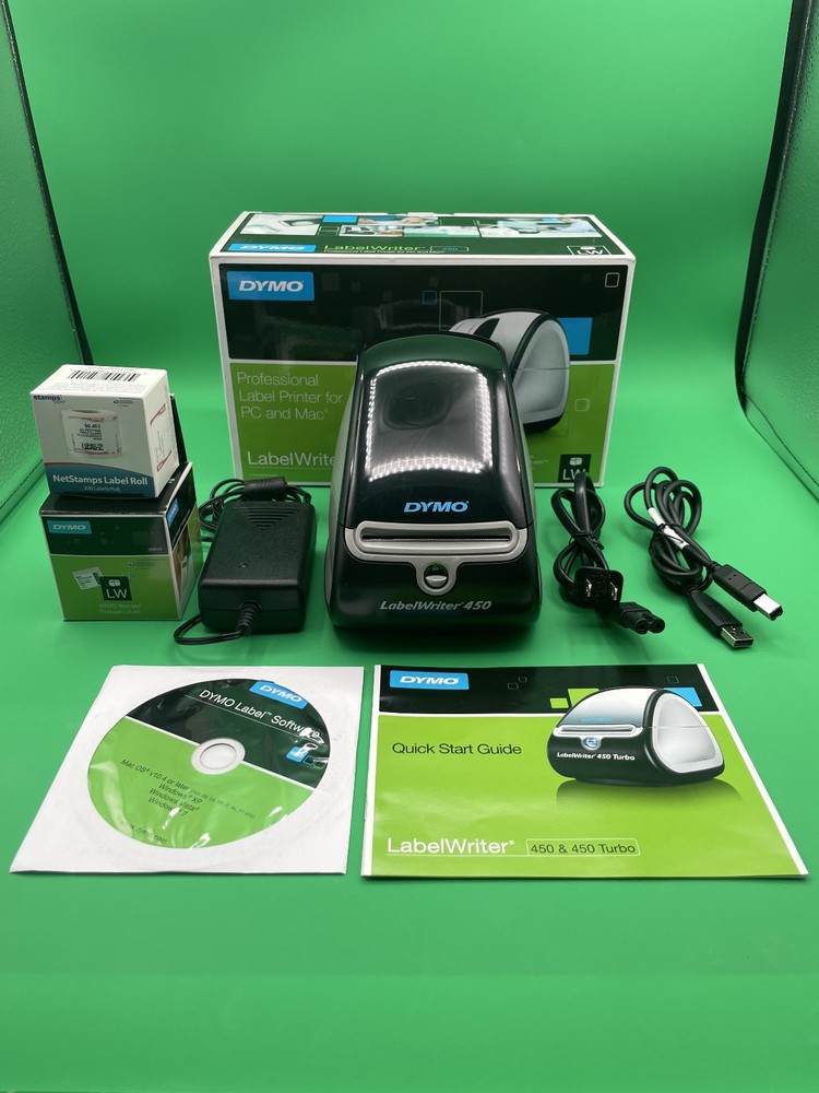 DYMO LabelWriter 450 Thermal Label Printer w/ Box, Labels & Cables - Tested