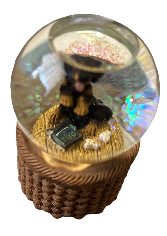 Encore Mini Snow Globe With Black Dachshund