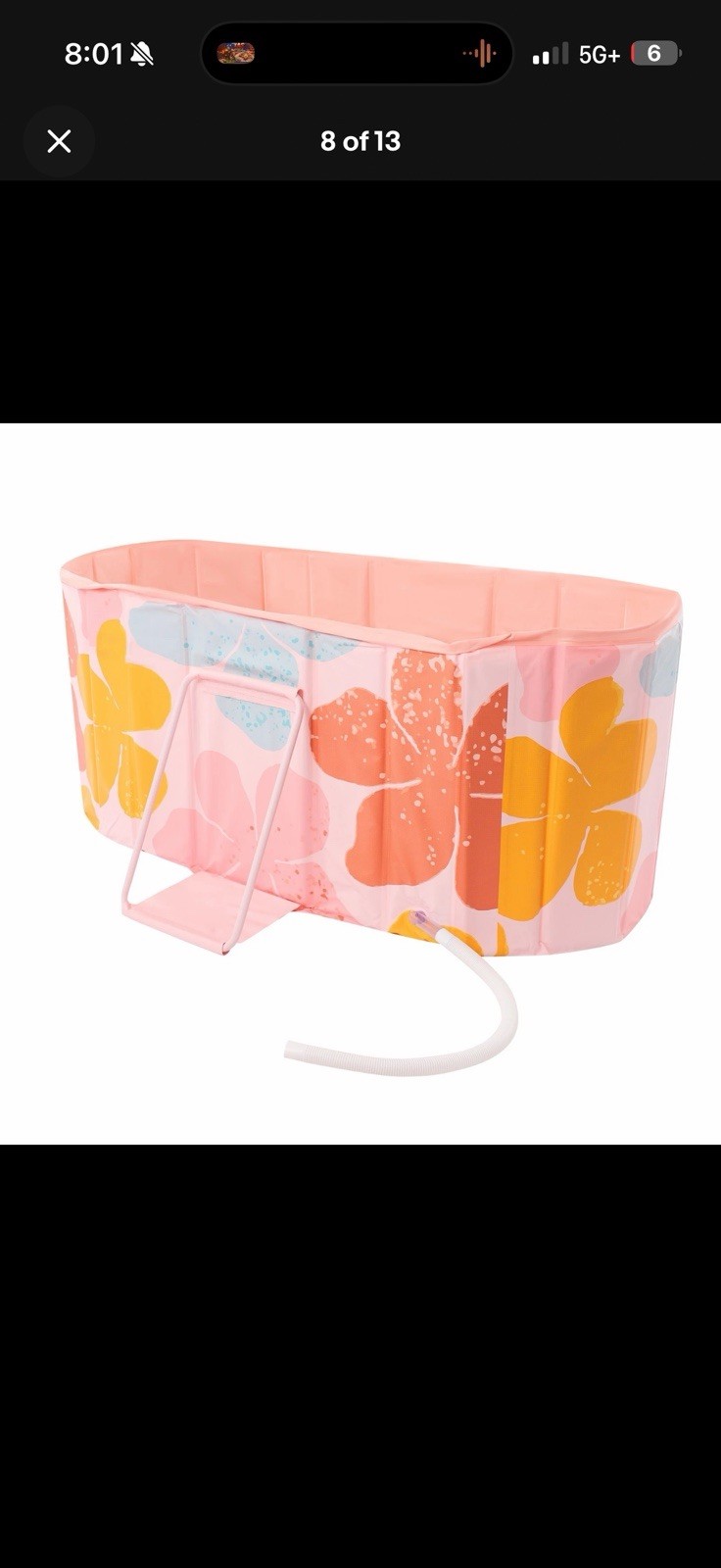 Pink Foldable Bathtub Portable Insulated Bathtub PVC Ice Bath Tub for Adult 1.2m