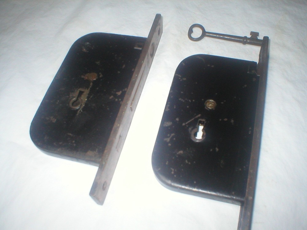 Antique Pocket Door Lock with key