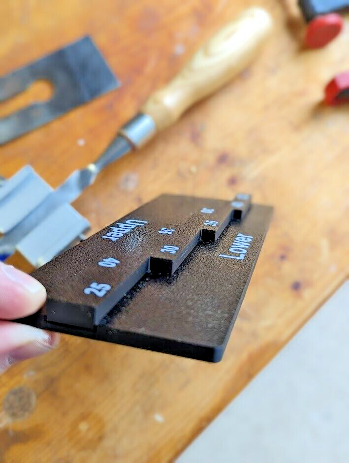 Plane & Chisel Sharpening Guide Jig (for Veritas Side-Clamping Honing Guide)