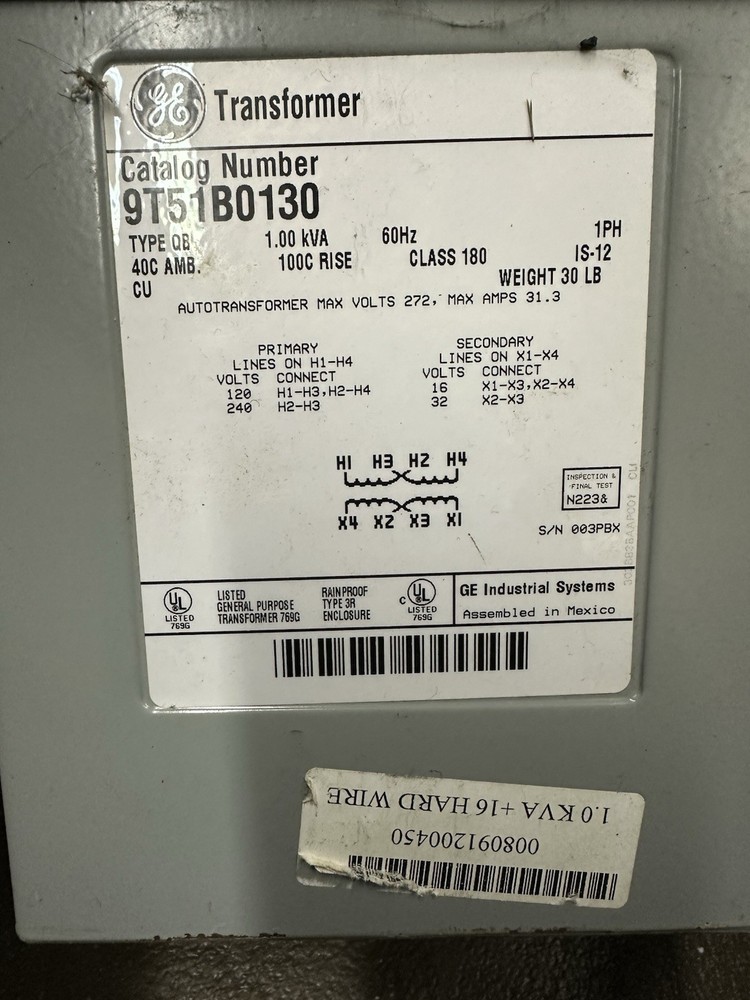 GE Transformer 9T51B0170