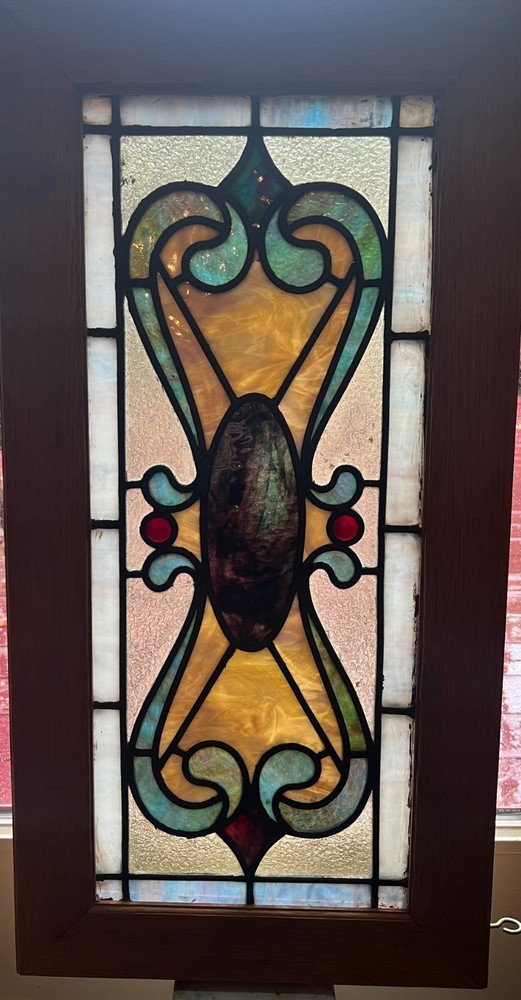 Interesting small stained glass window
