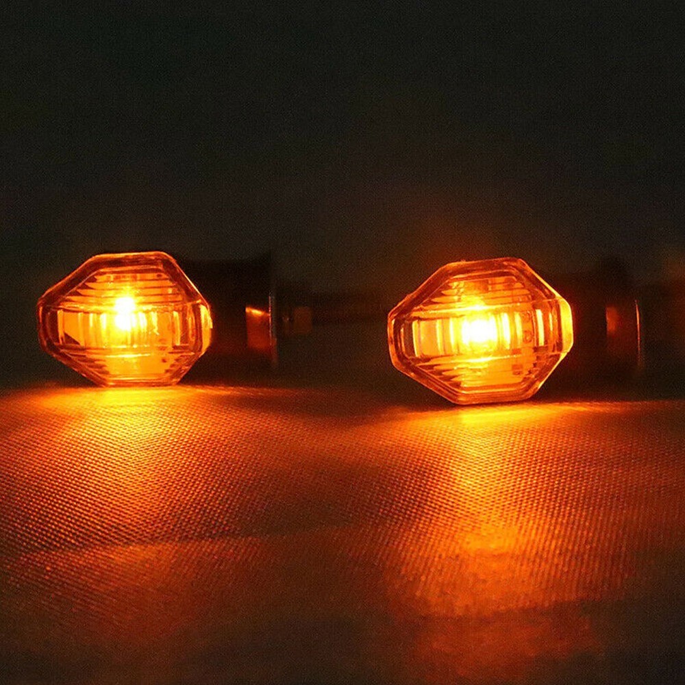 2x LED Turn Signals Light Blinker Amber Indicator Lamp 12V Universal