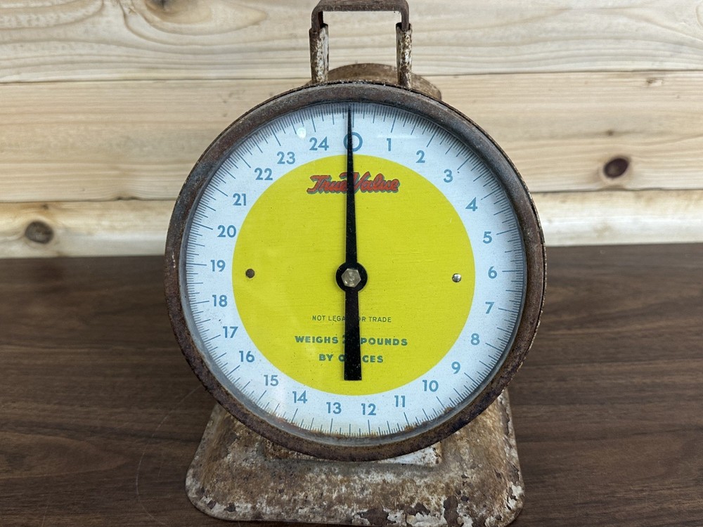 Vintage 25Lb True Value Brand Kitchen Counter Scale *Missing Top*