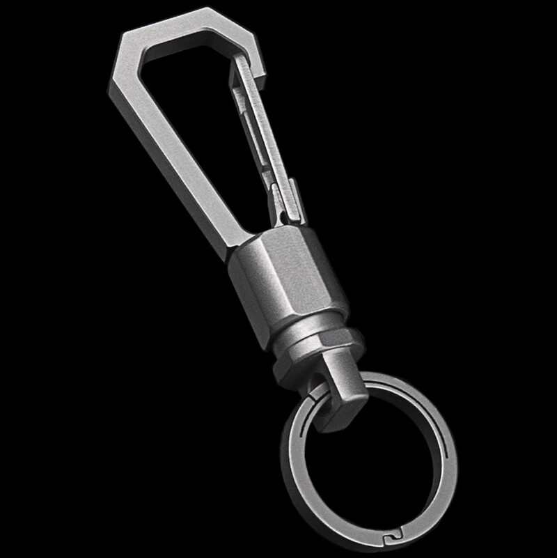 Multi-function Titanium Alloy Keychain Dual Quick Release Rotating Tool Keyring
