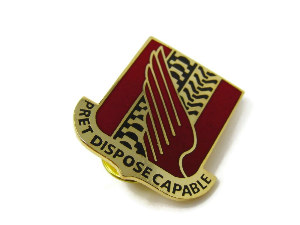 519th Support Battalion Crest Pin Pret Dispose Capable