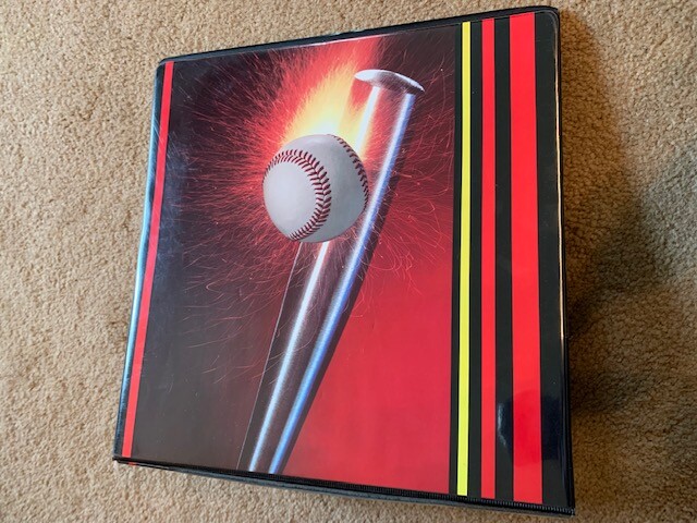 BASEBALL CARD 3 RING BINDER