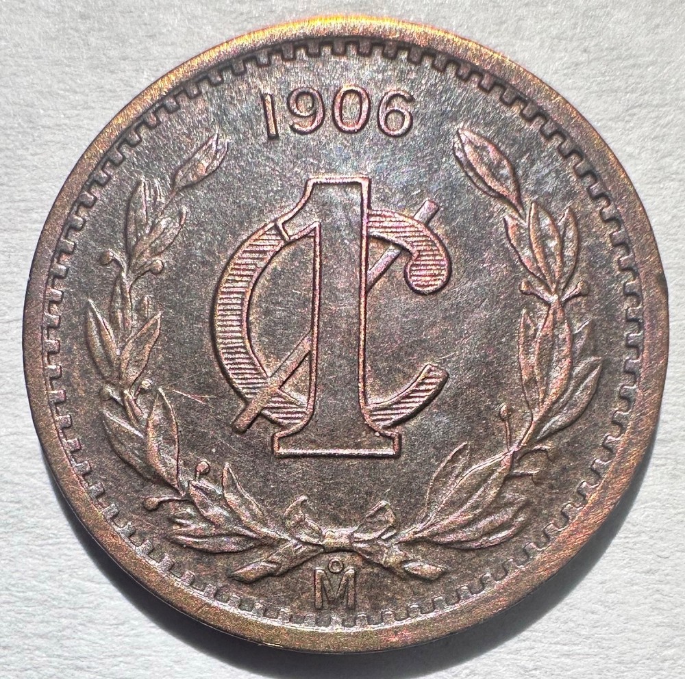 1906 Mexico 1 Centavo, XF+