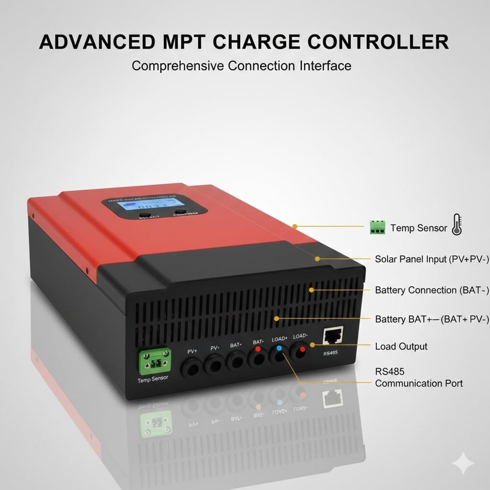 30A MPPT Solar Charge Controller 12V/ 24V/36V/48V Solar Panel Charge Controll...