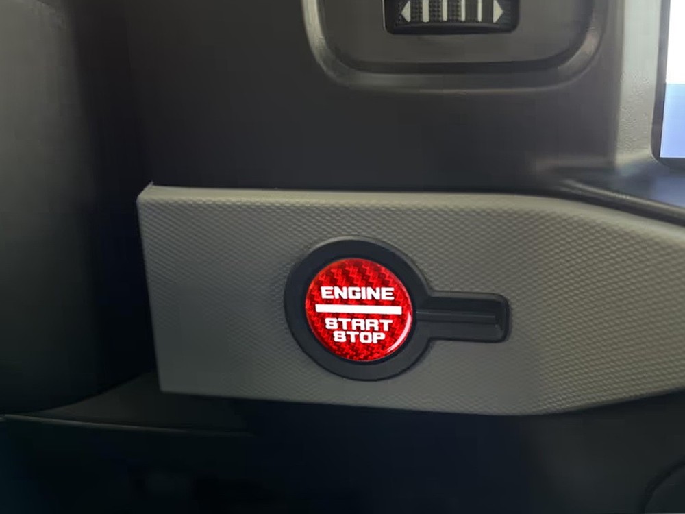 Red Real Carbon Fiber Engine Start Stop Button Trim For Ford Bronco/Bronco Sport