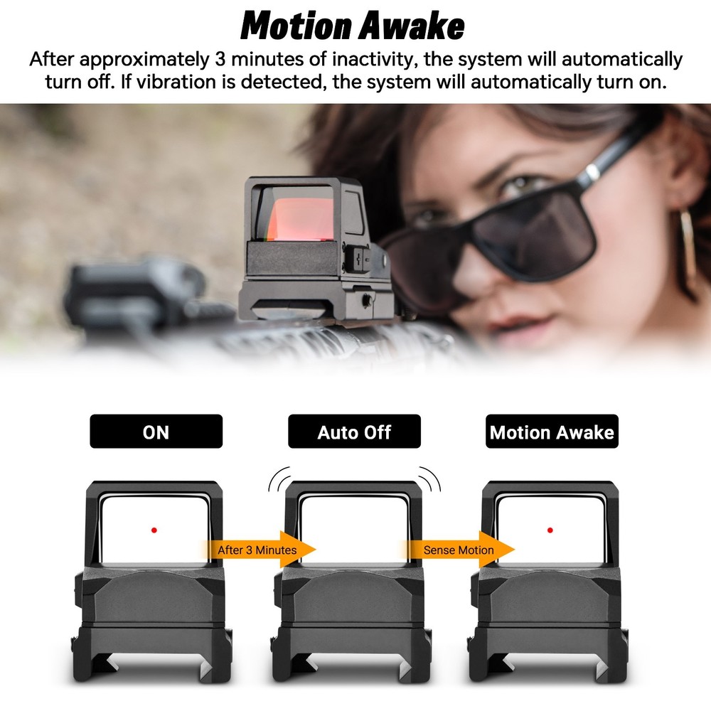 Red Dot Sight for Pistol 3MOA 8 Brightness Settings Fully Multi-Coated Prism