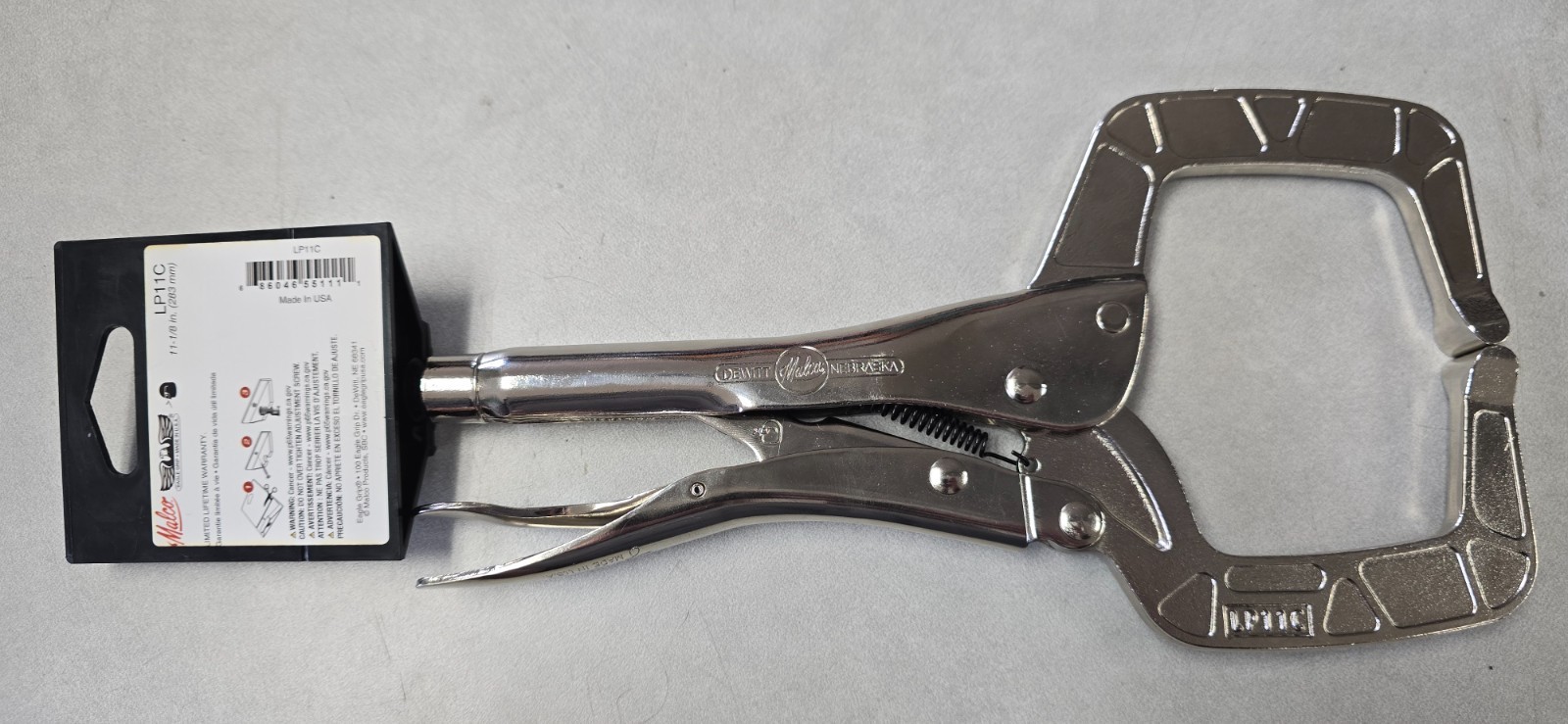 Malco Eagle Grip LP11C Professional Steel Locking Clamp 11-3/8 in Silver