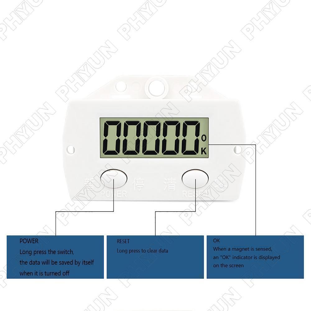 1x 5 Digit Digital Punch Electronic Counter Magnetic Inductive Proximity Switch