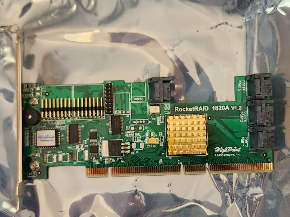 RocketRaid High Point 1820ALF 1820A V1.2 SATA Raid Controller Card w/ Software