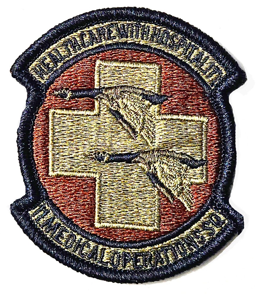 Air Force 11th Medical Operations Squadron Hook Back Spice Brown Patch