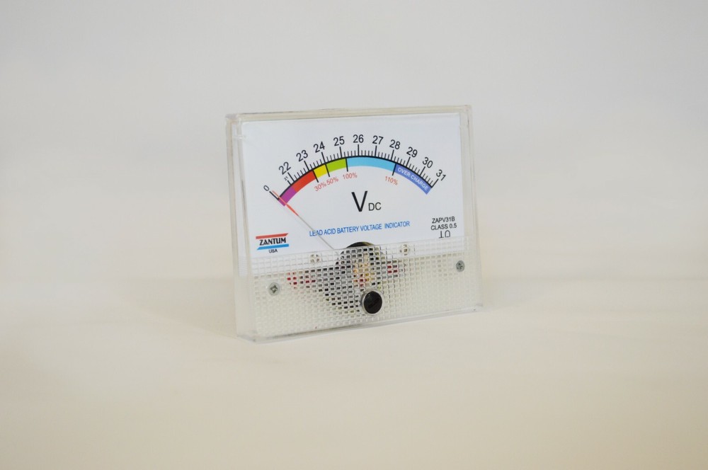 ACTIVE 24 VOLT LEAD ACID PANEL METER BATTERY CHARGE CAPACITY INDICATOR