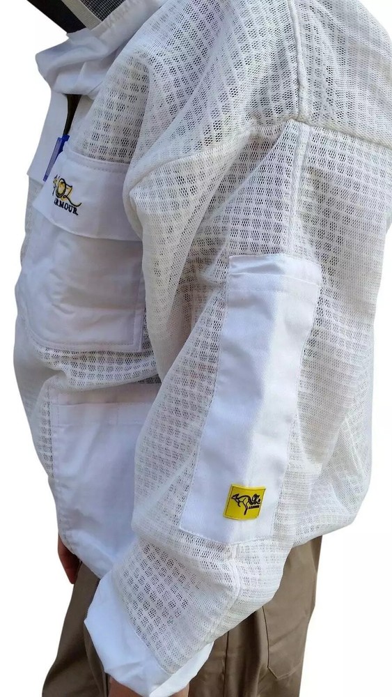OZ ARMOUR 3 Layer Mesh Ventilated Beekeeping Jacket with Hat bee veil