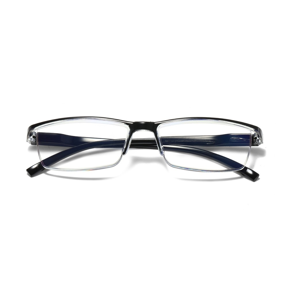 7 Pair Mens Rectangular Blue Light Blocking Reading Glasses Spring Hinge Readers